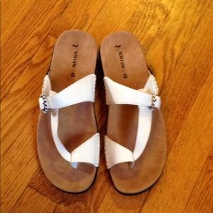 White comfort Romika leather sandals